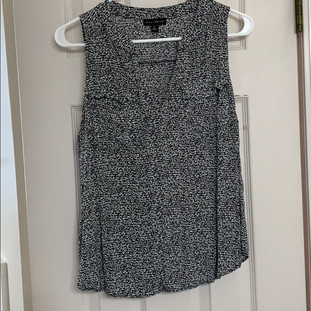 Black and white blouse